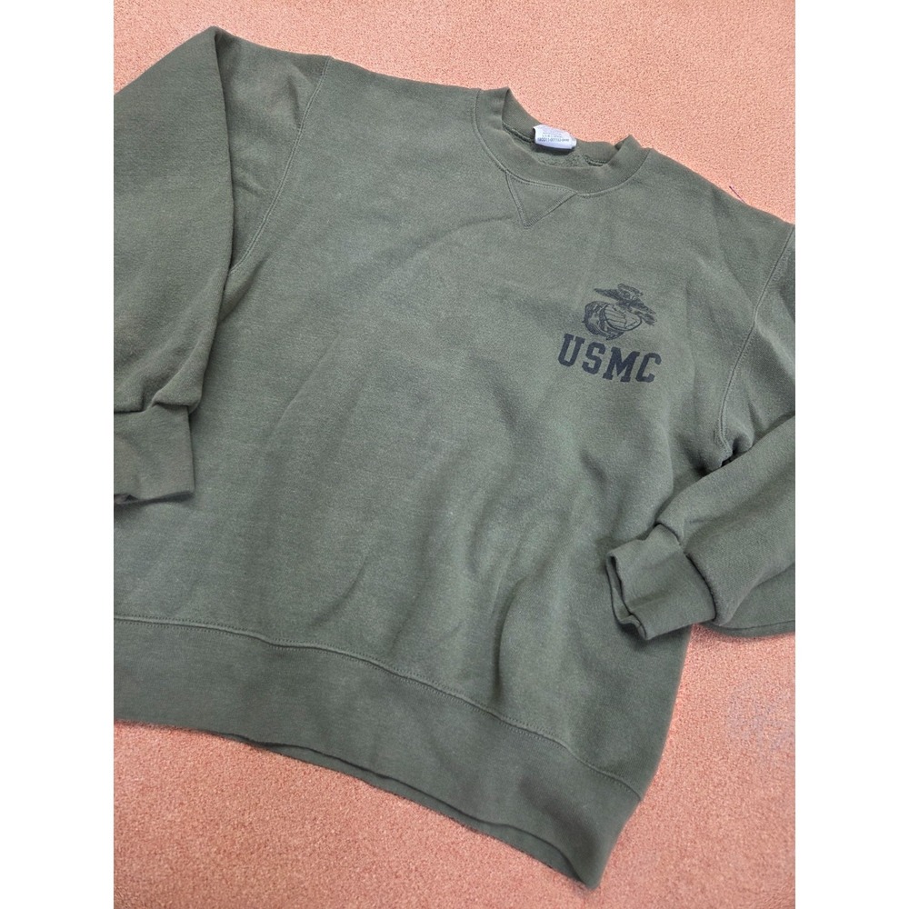 Official USMC Marine Corps PT Sweatshirt Vintage Men's S Made in USA Military